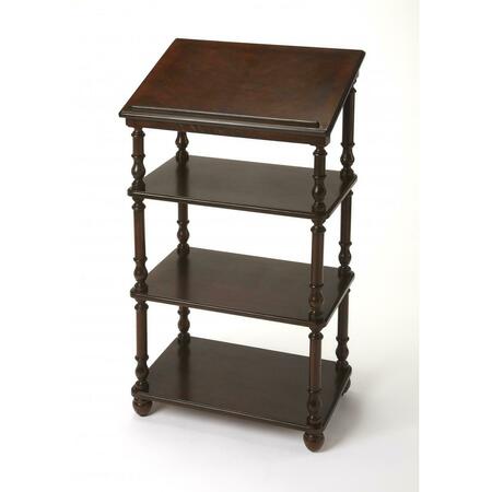 MAGNETICISMMAGNETISMO Deep Cherry Podium Library Stand, Dark Brown MA3102635